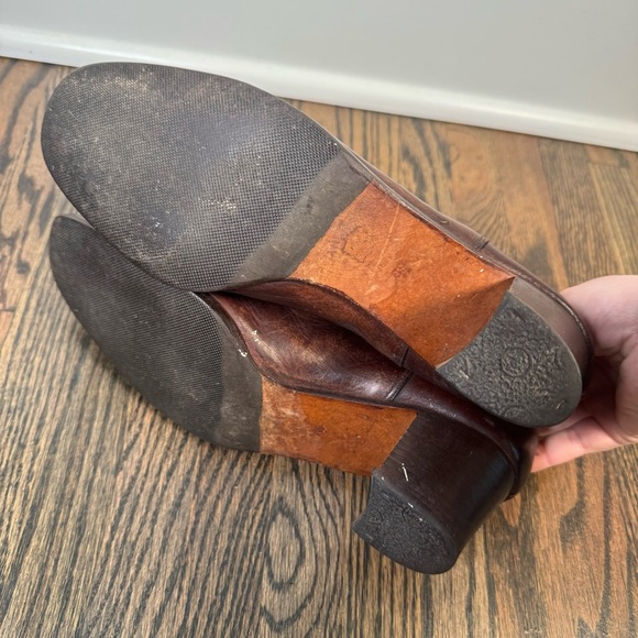 Vintage Bruschi brown leather Chelsea boots made in Italy size 39/9 - Picture 6 of 8